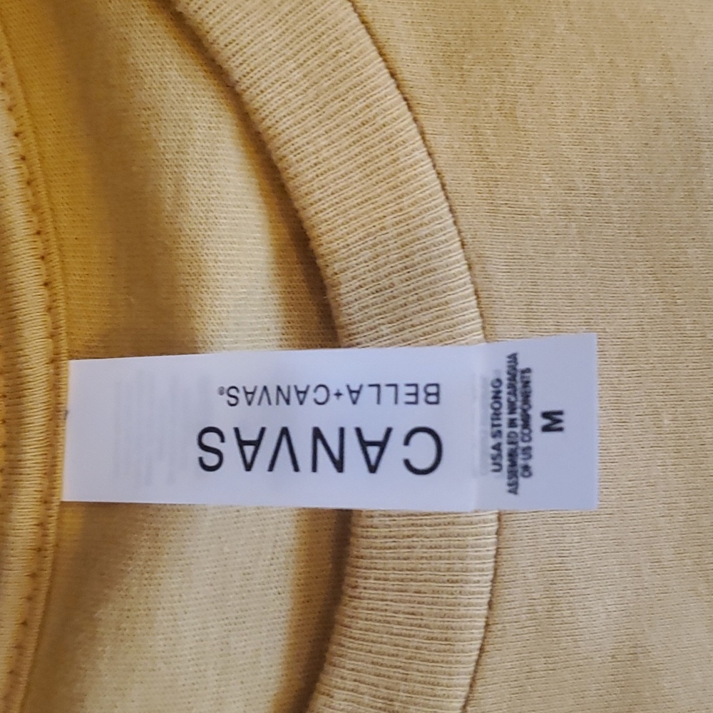 Bella Canvas mustard colored T-Shirt - Picture 3 of 3